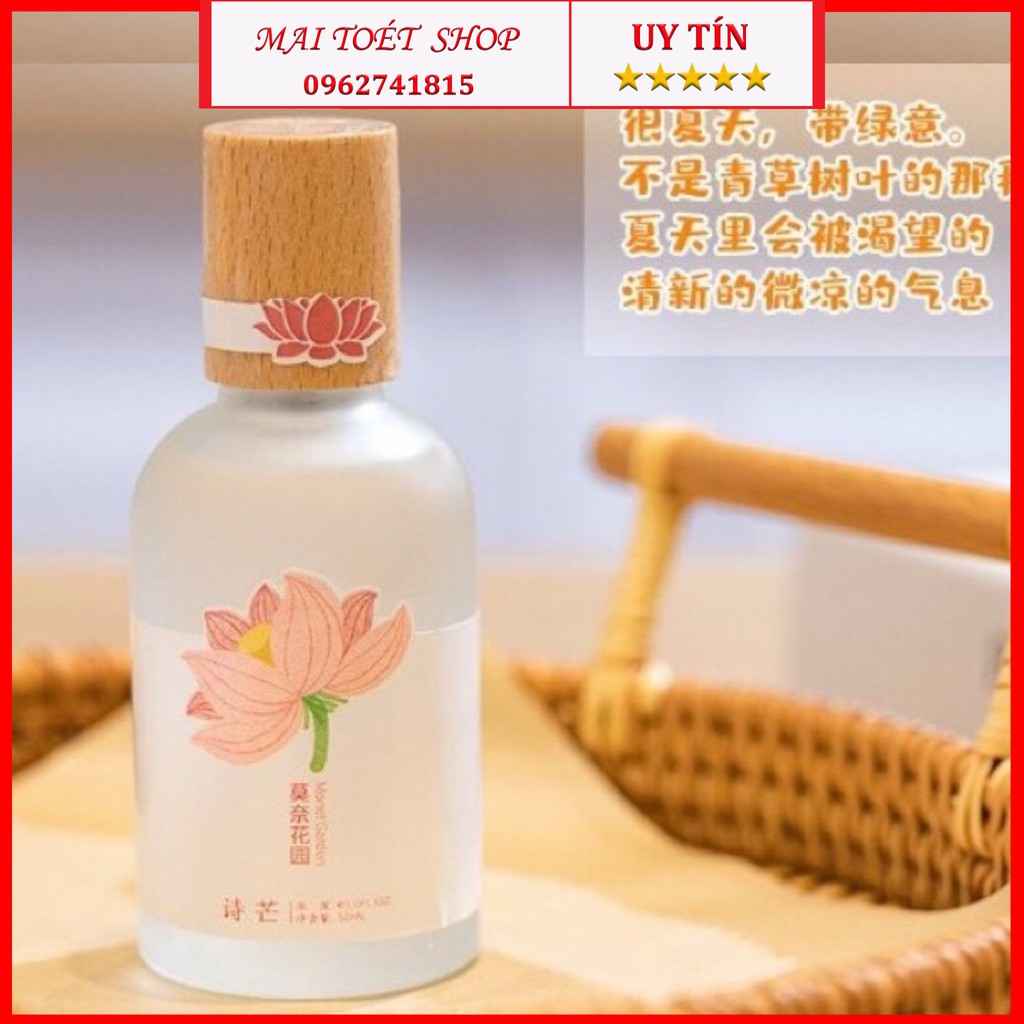 [Săn Sale]Nước hoa Body Mist Shimang nắp gỗ thân chai mờ 50ml