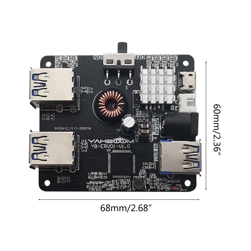 Bảng Mạch Mở Rộng 5Gbps USB Dành Cho Jetson for Nano / ROS Robot Car Raspberry Pi 2.5inch HDD / SSD