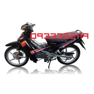 Tem rời suzuki satria 2000 đầu sói dán xe đen