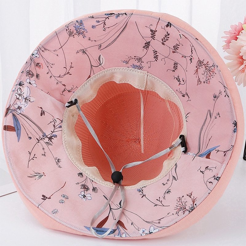 Breathable Japanese-Korean-style wide-brimmed hat with 2 sides