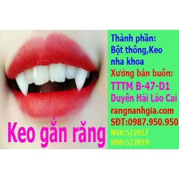 (HÀNG VIỆT NAM)-KEO GẮN RĂNG NANH GIẢ- KEO DÁN RĂNG GIẢ-KEO GẮN RĂNG KHỂNH