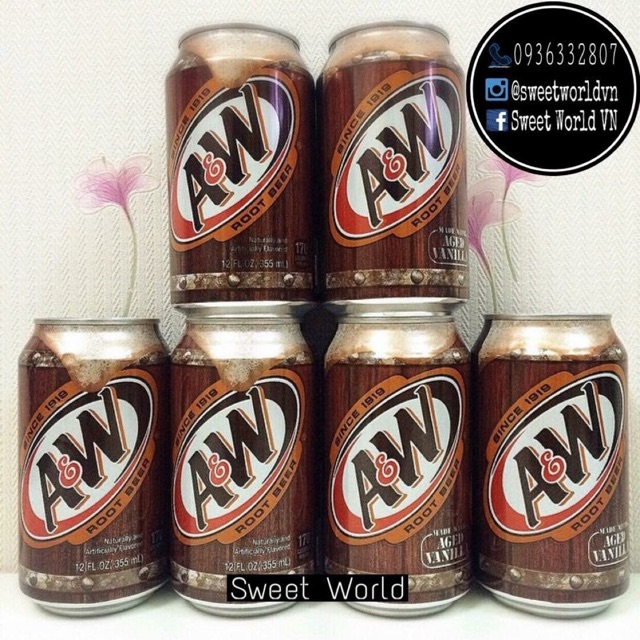 [THÙNG] Nước ngọt xá xị A&W (350ml) - Mỹ