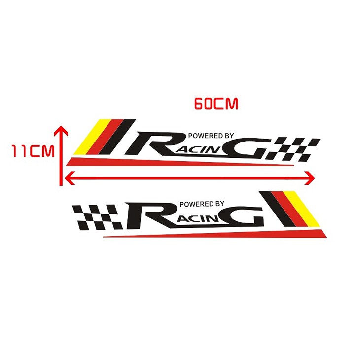 Tem dán cửa xe ô tô Sport Racing 3