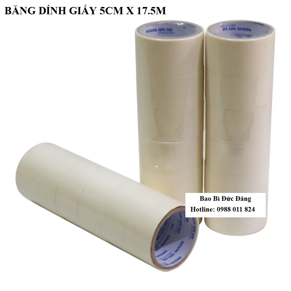 1 Cây Băng dính giấy (khổ 2cm và 5cm x dài 17.5m)