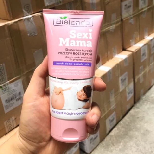 KEM CHỐNG VÀ TRỊ RẠN DA BIELENDA SEXY MAMA CHO BÀ BẦU, SAU SINH, RẠN TĂNG CÂN CỰC KỲ HIỆU QUA hàng nội địa balan 150ml