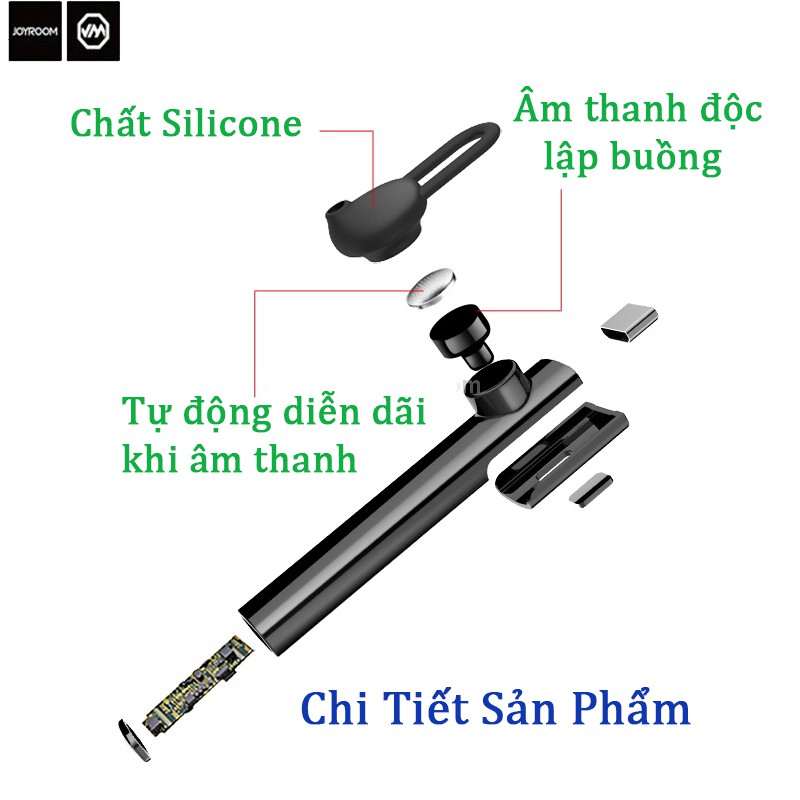 TAI NGHE BLUETOOTH KHÔNG DÂY JOYROOM JR B1 ĐẬM CHẤT ĐÀM THOẠI NGHE NHẠC TỐT