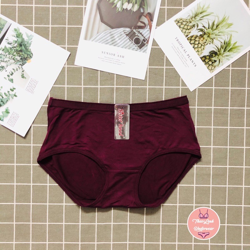 Quần lót nữ chíp Thái Lan Sisterhood bigsize cotton mềm mát nhẹ co dãn tốt size 40 - 75kg QSH5134
