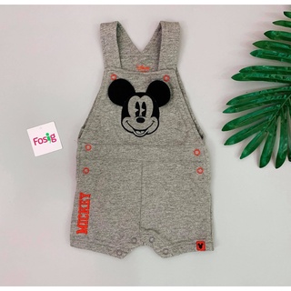 [5-6kg] Yếm Bé Trai DN - Xám Đen Mickey