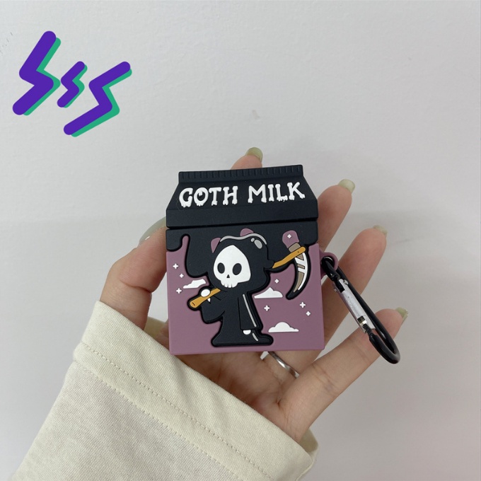 Vỏ bảo vệ bao đựng tai nghe airpod 1/2 - Jerry Case Goth Milk