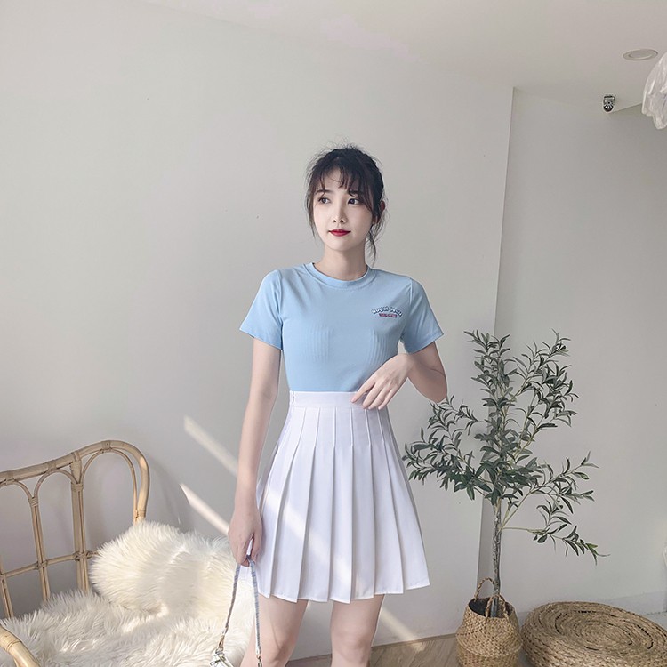 Chân váy xếp ly Tennis Skirt Chữ A Dáng Ngắn mã -Chân Váy Chữ A Xếp Ly Lưng Cao Phong Cách Hàn Quốc Dành Cho Phái Đẹp