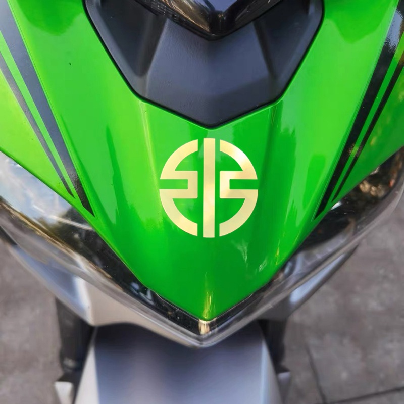 KAWASAKI Logo Sticker Nickel nguyên chất Chống ăn mòn Dán xe máy Decal trang trí chống thấm