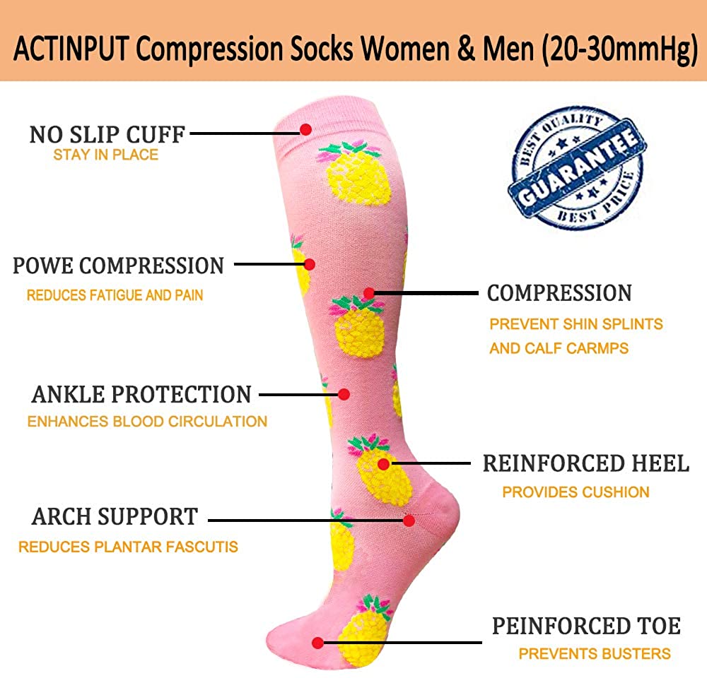 Tất Nén Chân Chạy Bộ Thể Thao Mẫu Mới 20-30 mmhg Dành Cho Nam Nữ marathon Đạp Xe Đá Bóng varicose veins