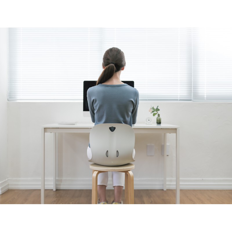 Ghế Chỉnh dáng ngồi Curble Chair Wider màu ghi - hỗ trợ giảm đau, nhức mỏi vùng thắt lưng, vai, gáy. Chính hãng Ablue