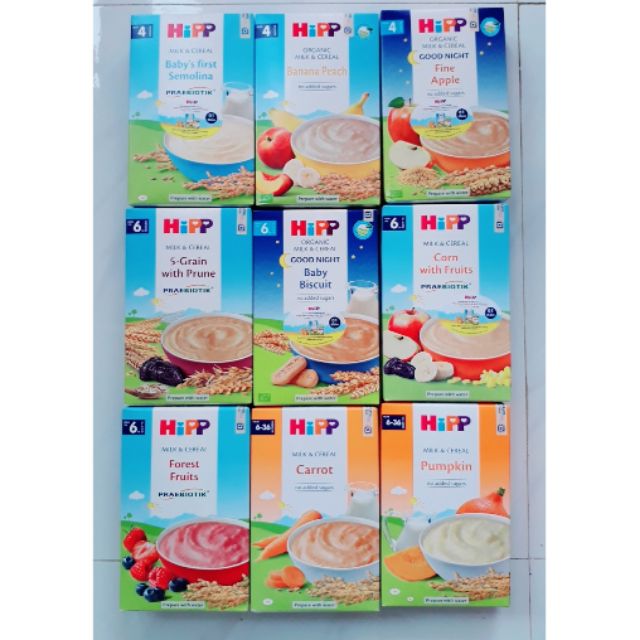 Bột HiPP các vị cho bé