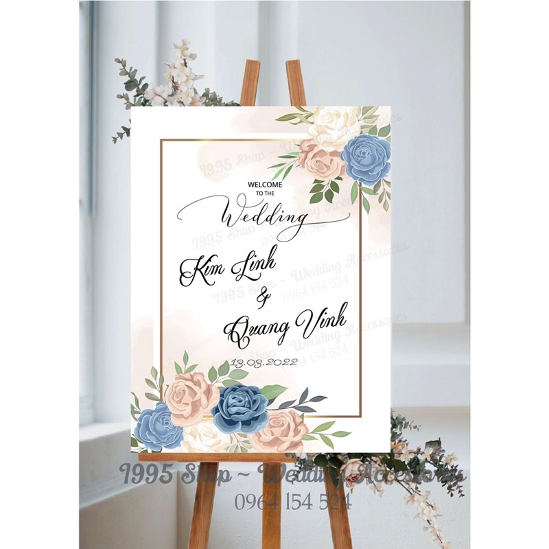 Bảng welcome, bảng tên đám cưới