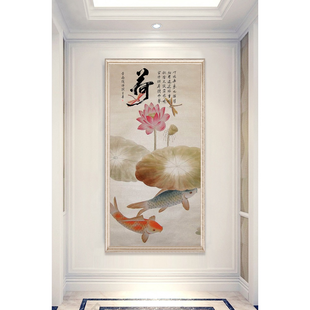 In hình ép gỗ Laminate TRANH HÀNH LANG TRUNG QUỐC - Mẫu 27 (50x75, 60x90, 70x110). In ảnh theo yêu cầu