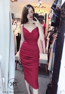 Váy 2 dây cổ đổ V025 KYMIE
