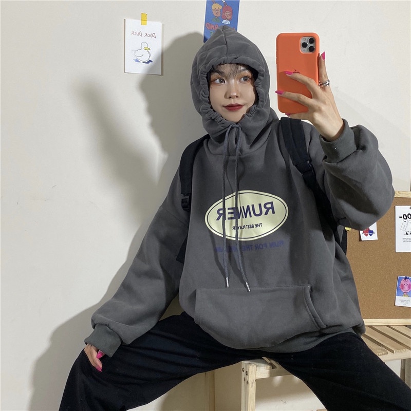 Áo Hoodie Dáng Rộng Thiết Kế Mới Thời Trang Mùa Thu Dành Cho Nữ