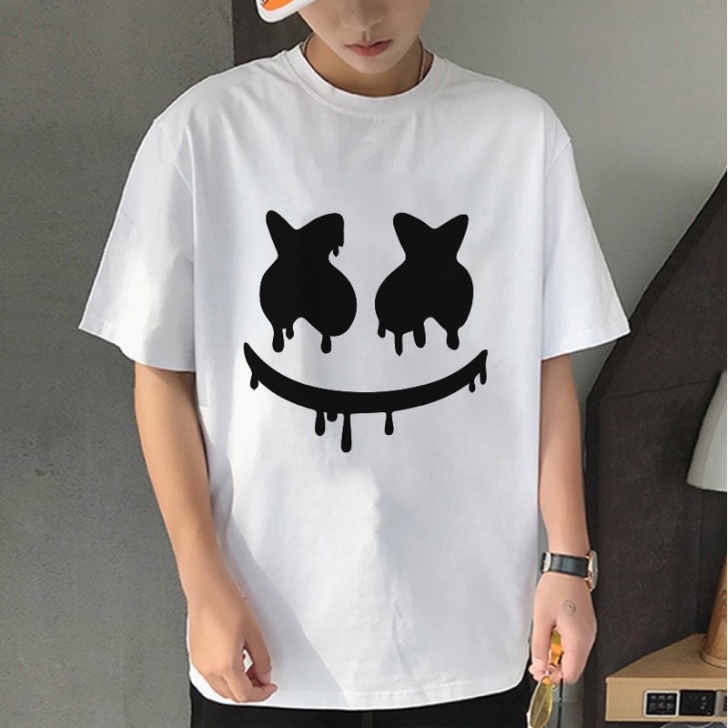 Áo thun unisex tay lỡ Mặt Cười XX nam nữ basic form rộng hàng có size [áo thun] áo phông trắng mùa hè oversize