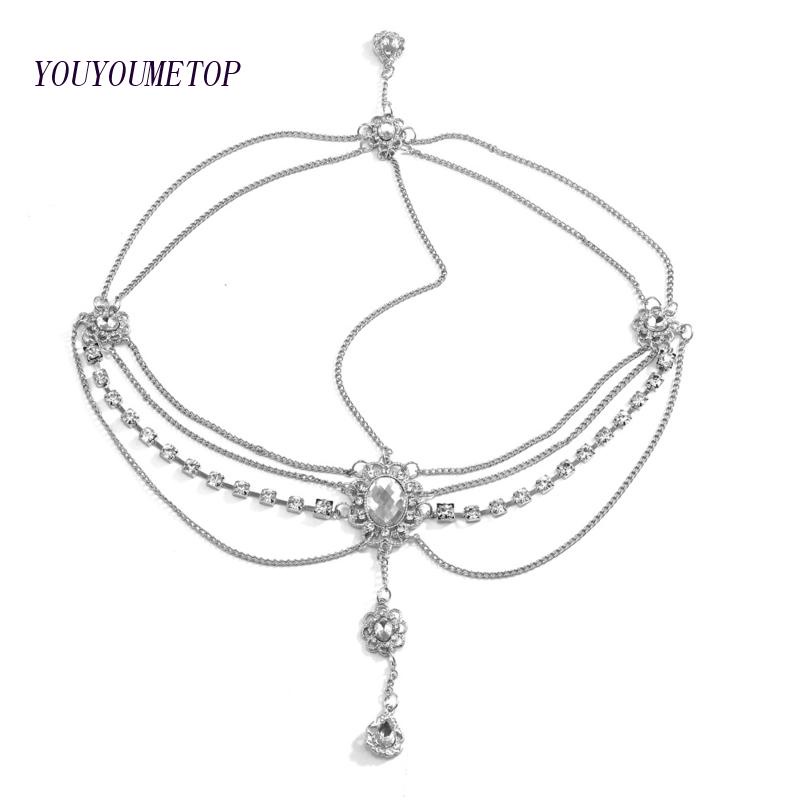 Vòng Đeo Trán Đính Đá Phong Cách Boho Cho Cô Dâu