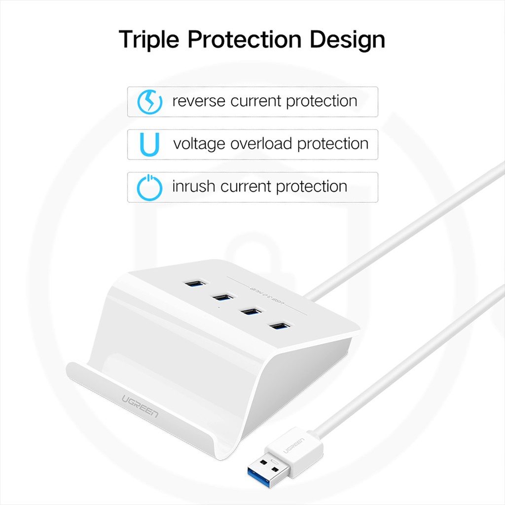 HUB Chia 4 Cổng USB 3.0 Hỗ Trợ OTG Cao Cấp UGREEN CR109
