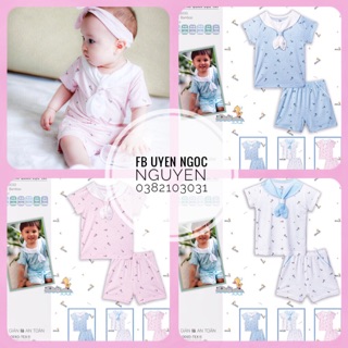 Bộ cộc tay bu baby cổ hải quân