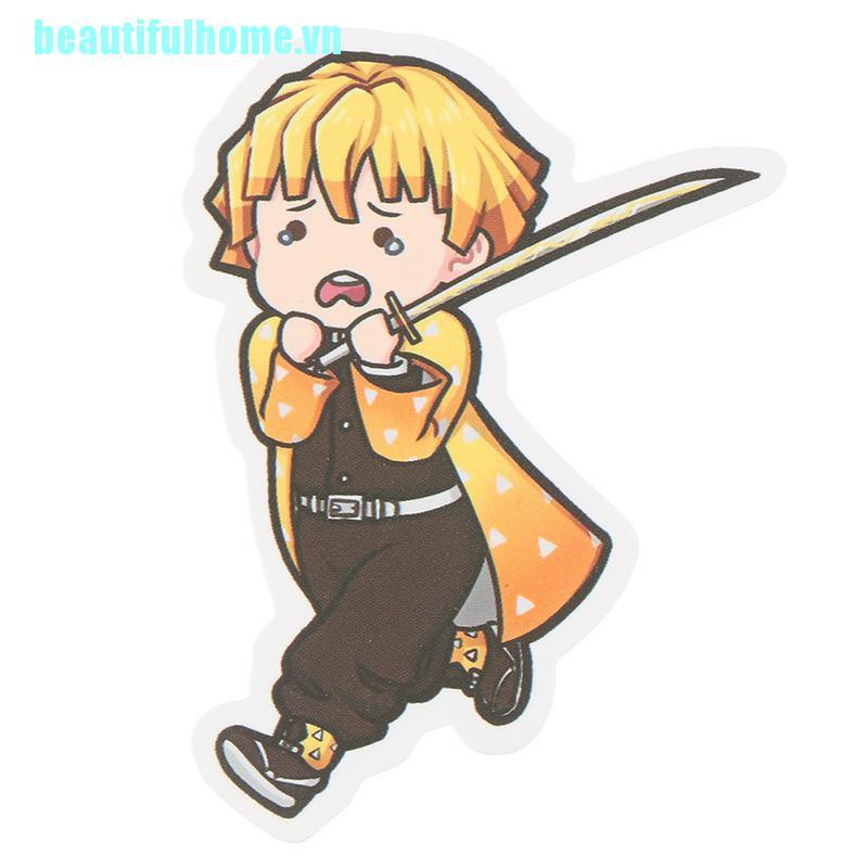 Bộ 50 Miếng Dán PVC Chống Thấm Nước Họa Tiết Anime Demon Slayer Trang Trí laptop / Va Li /