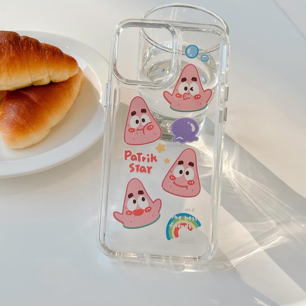 Ốp Điện Thoại Acrylic Trong Suốt Hình SpongeBob Cho IPhone 13Promax 12 11 X Xs Max XR