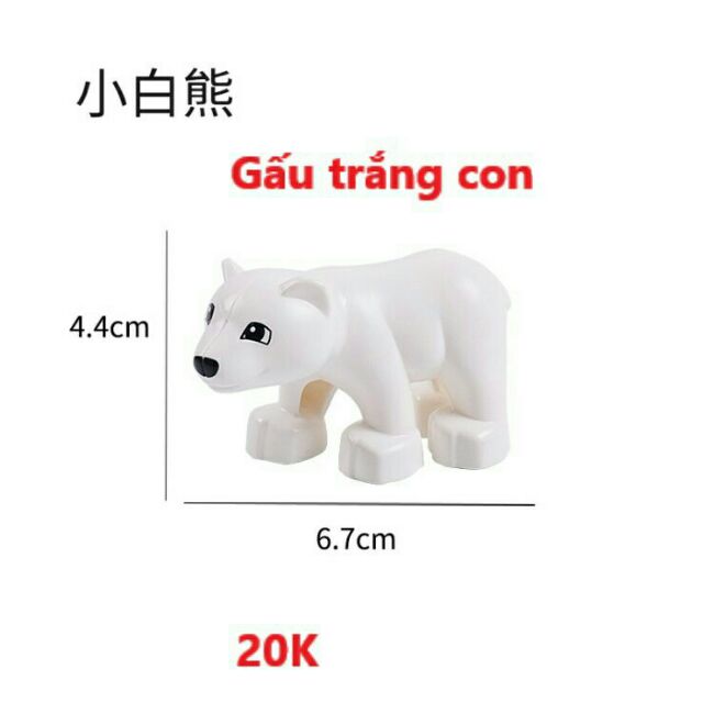 Hãng Gorock - các con vật tương thích duplo( gấu,cáo ,dê,ngựa,vịt,cáo,đà điểu,ngựa vằn)