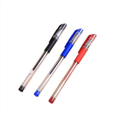Bút Bi Nước 0.5mm💎FREESHIP💎Mực đều, đẹp,đủ màu xanh đen đỏ Bút bi nước 3 màu Bút Bi Mực Đen Chất Lượng cao