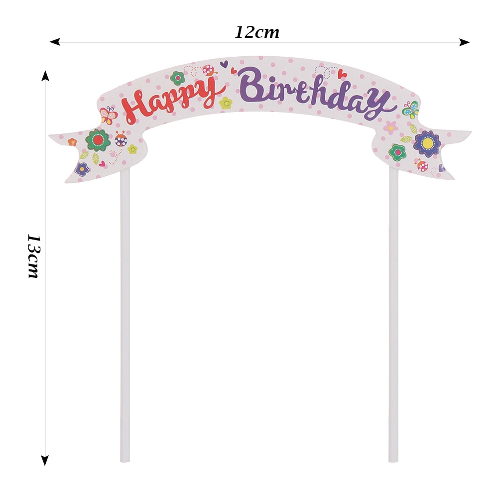 Cờ Happy Birthday treo trang trí bánh kem