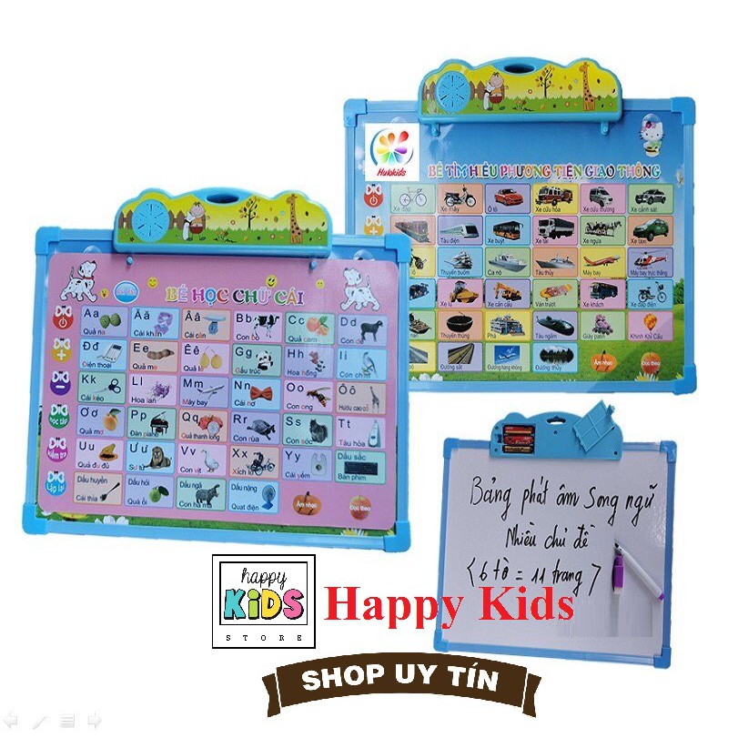 (Tặng pin) Bảng chữ cái điện tử thông minh song ngữ cho bé