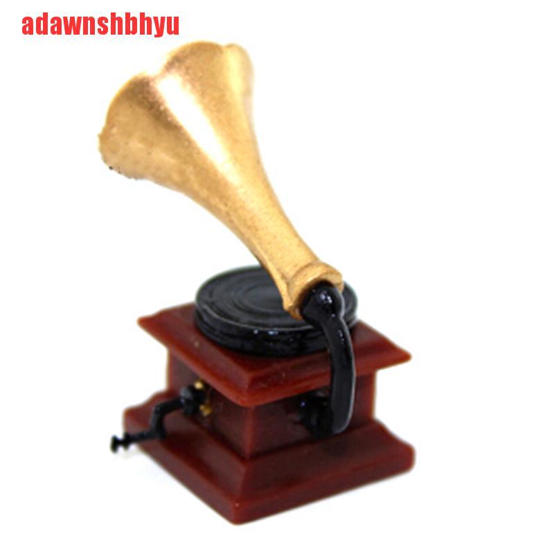 Mô Hình Máy Hát Đĩa Than Tỉ Lệ 1: 12 Trang Trí Nhà Búp Bê