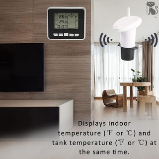 COD☆ Ultrasonic Water Tank Liquid Depth Level Meter Sensor with LCD Display