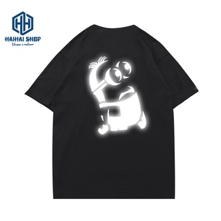 Áo Thun nam Phản Quang Minion Cotton 75 Unisex Co Giãn Tốt Thấm Hút Mồ Hôi