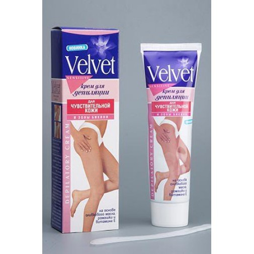 Kem tẩy lông Velvet Sensitive 100ml hàng chính hãng Nga dùng được tất cả các vùng da