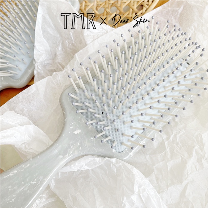 Lược Gỡ Rối Vân Marbling TMR Hair Comb Brush chống rụng, sấy tạo kiểu phồng tóc chuyên dụng
