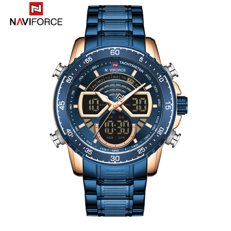 Đồng Hồ Đeo Tay NAVIFORCE NF9189 Bằng Thép Không Gỉ Thời Trang Thể Thao Cho Nam