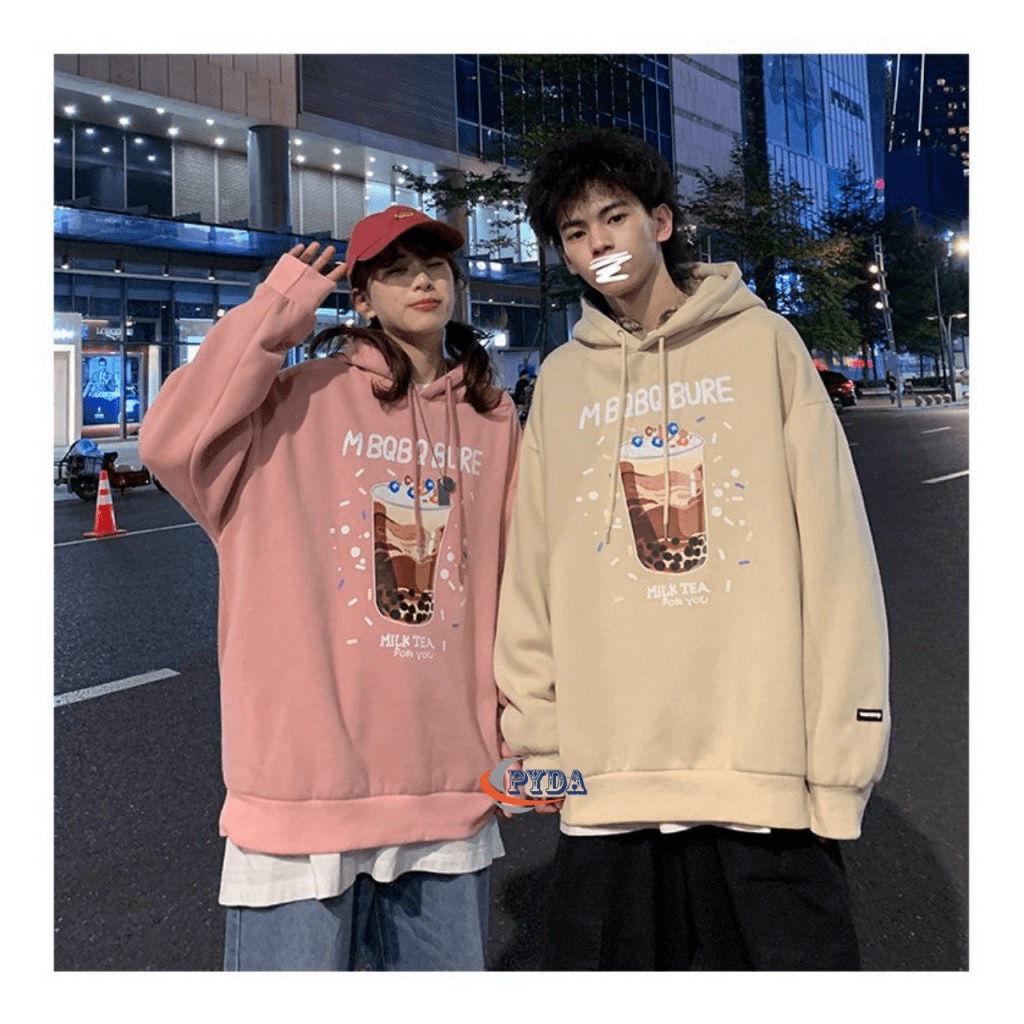 ÁO KHOÁC NỮ HOODIE IN HÌNH LY TRÀ SỮA SIÊU ĐÁNG YÊU PHONG CÁCH HÀN QUỐC TP998 [NewUnisex]