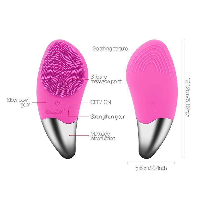 CkeyiN máy rửa mặt đẩy tinh chất, massage mắt bằng silicone chống thấm nước MR336