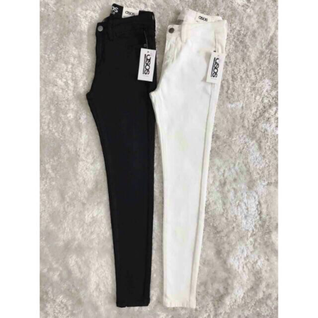 Quần jean skinny trắng đen dài