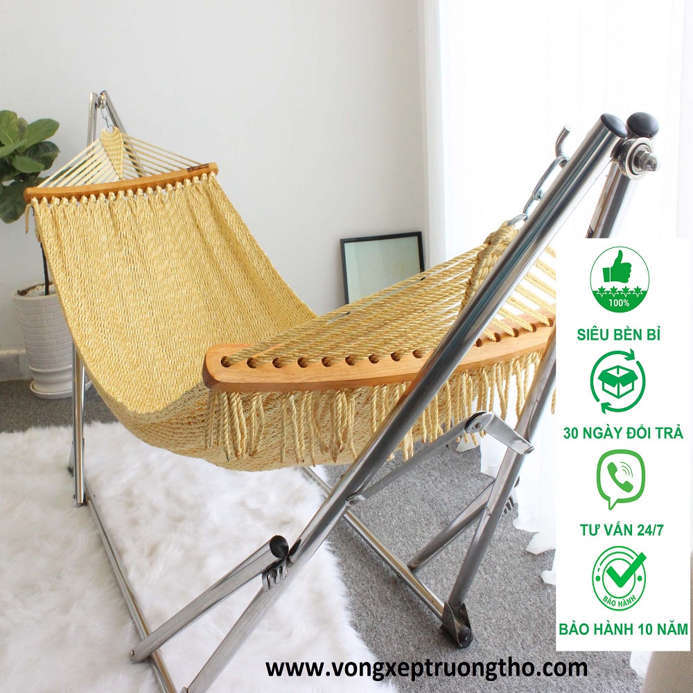 BỘ VÕNG XẾP INOX ĐAN TƠ