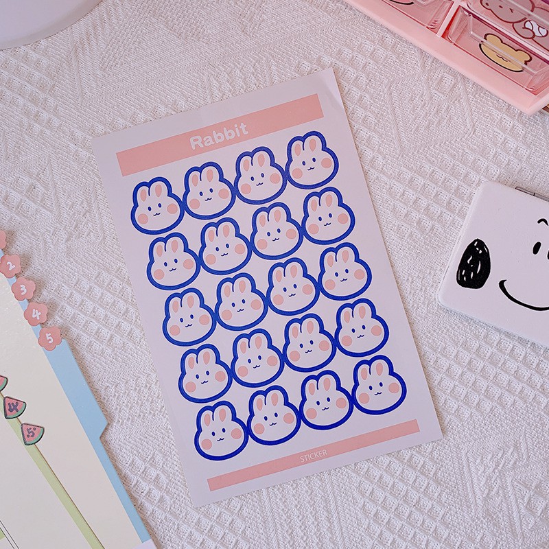 Sticker thỏ, gấu, cừu cho bé