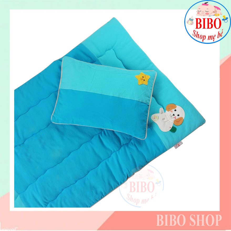 COMBO 1 NỆM + 1 GỐI NẰM CHO BÉ đi mẫu giáo,đi nhà trẻ CHẤT KARA,COTTON 0 đến 10 tuổi