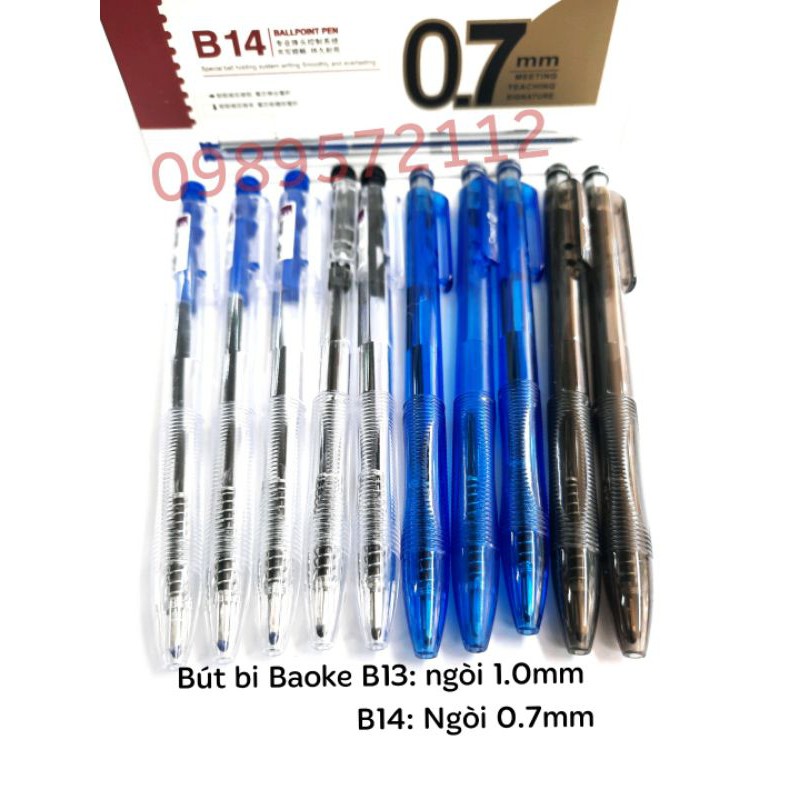 {Hộp 48 cái} Bút bi Baoke B14(0.7mm) --B13 (1.0mm)