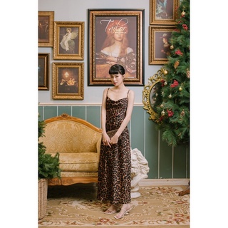 Đầm dây TAILOR cổ đổ trước và sau chất lụa satin dáng suông