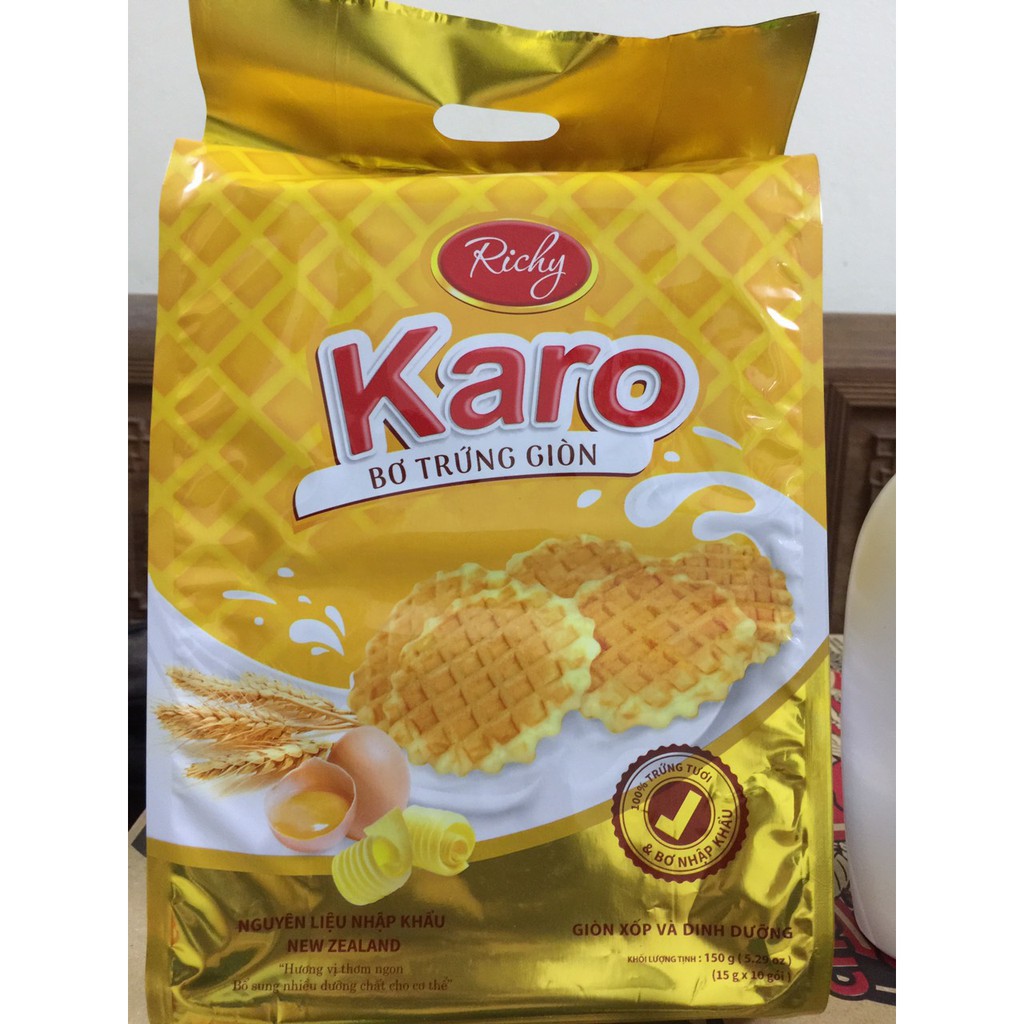 Bánh Karo bơ trứng giòn Richy túi 150gr