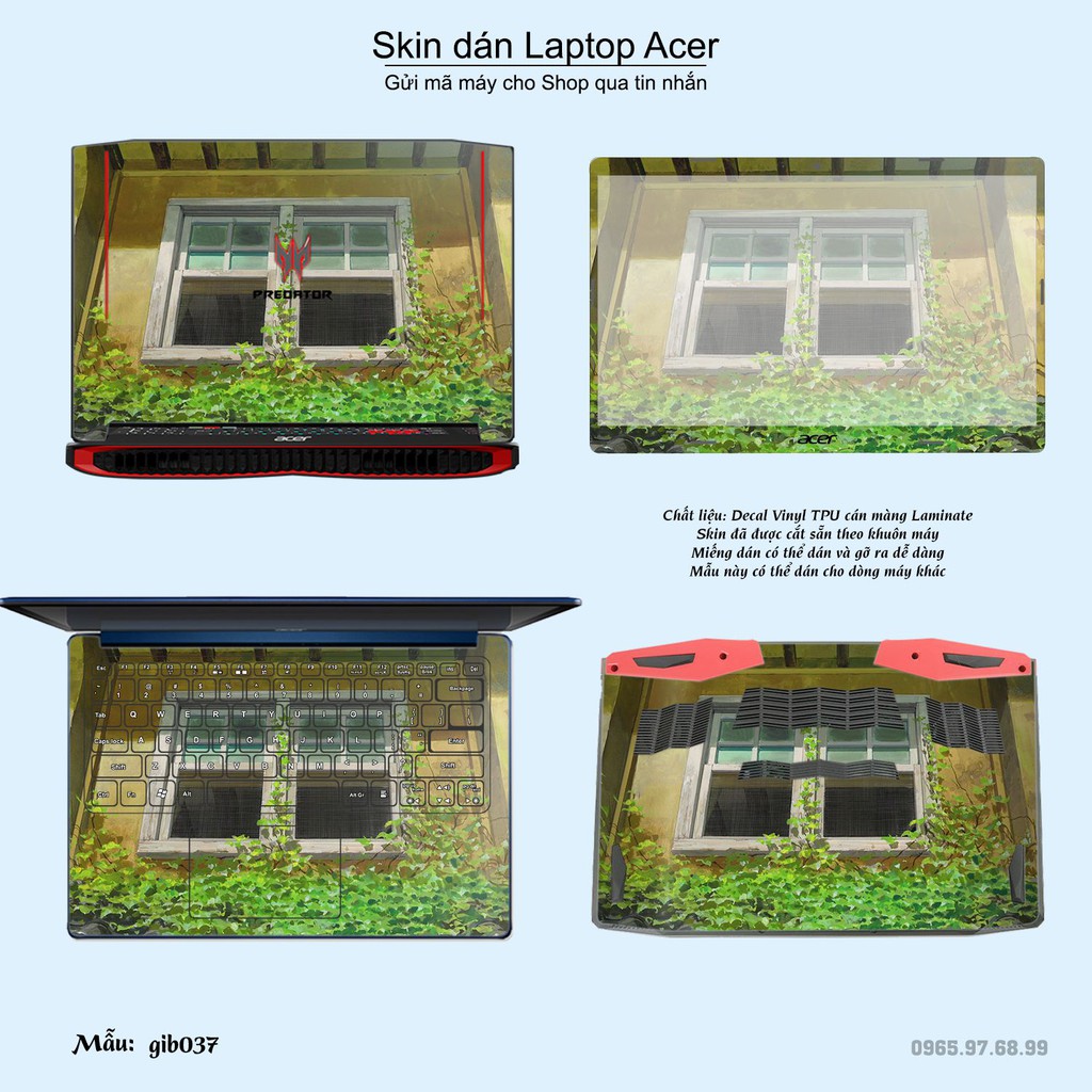 Skin dán Laptop Acer in hình Ghibli Nhật Bản (inbox mã máy cho Shop)