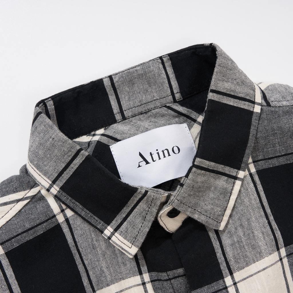 Áo Sơ Mi Dài Tay Nam Sọc Caro ATINO Vải Cotton mềm mịn thoáng mát Form Regular SM3.4012