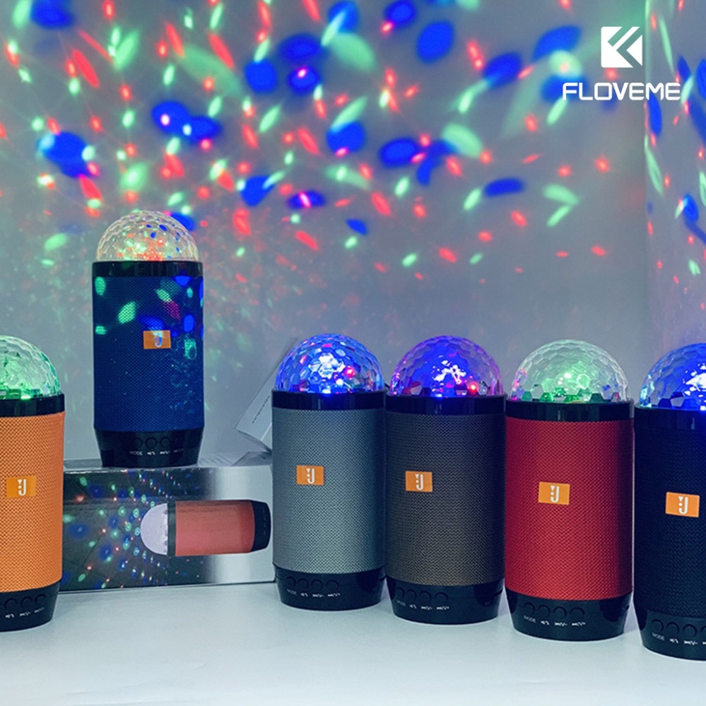 Loa Bluetooth Không Dây FLOVEME JBL LV300 Kèm Đèn Sao Lung Linh Nghe Nhạc Hay, Thẻ Nhớ TF Nhỏ Gọn Hỗ Trợ Cắm USB